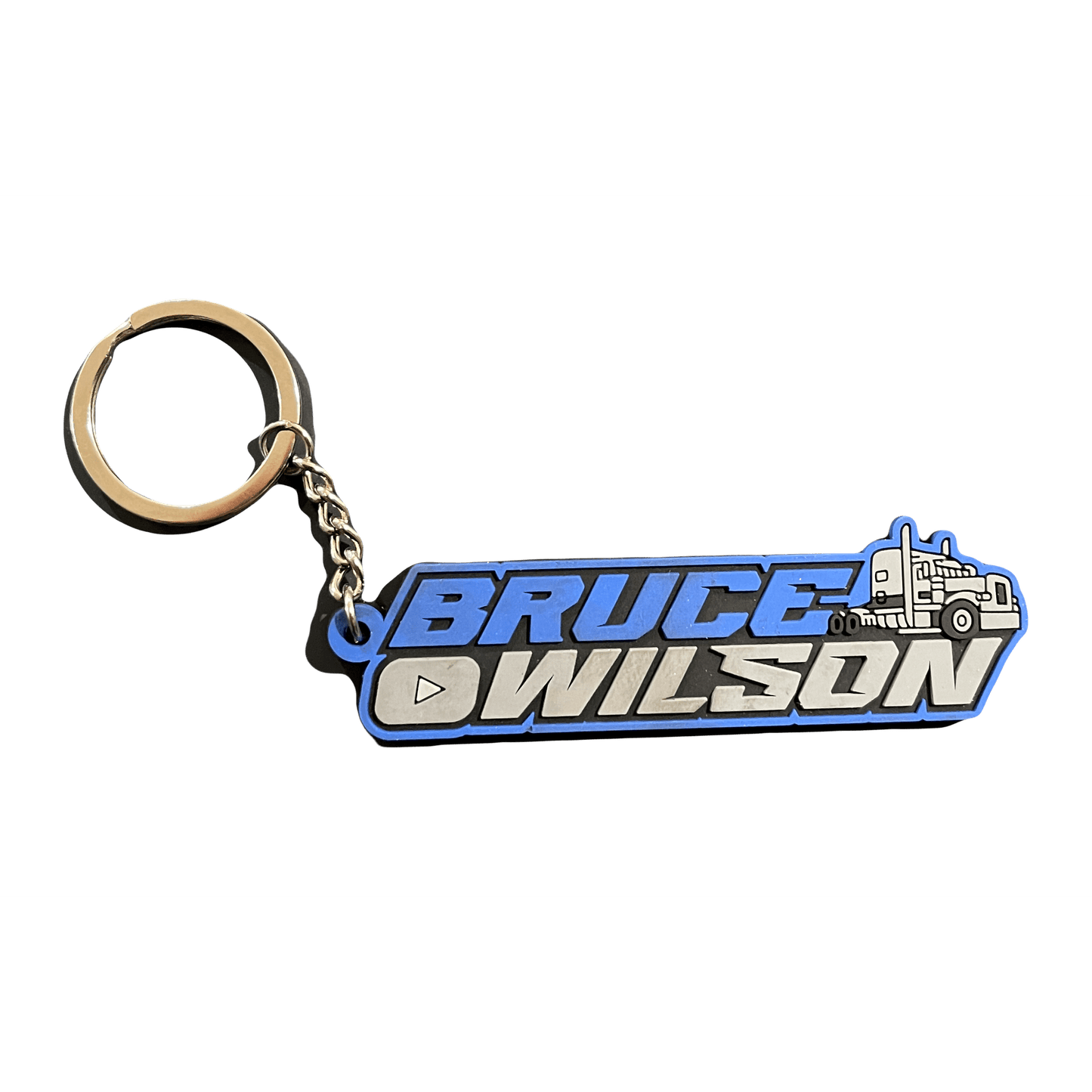"Bruce Wilson" Rubber Logo Key Chain