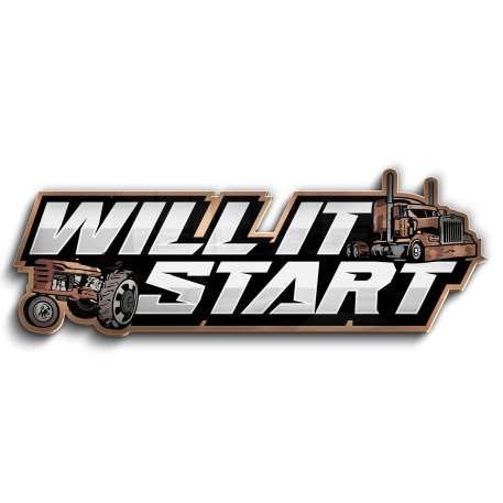 "WILL IT START" Logo Sticker 5in
