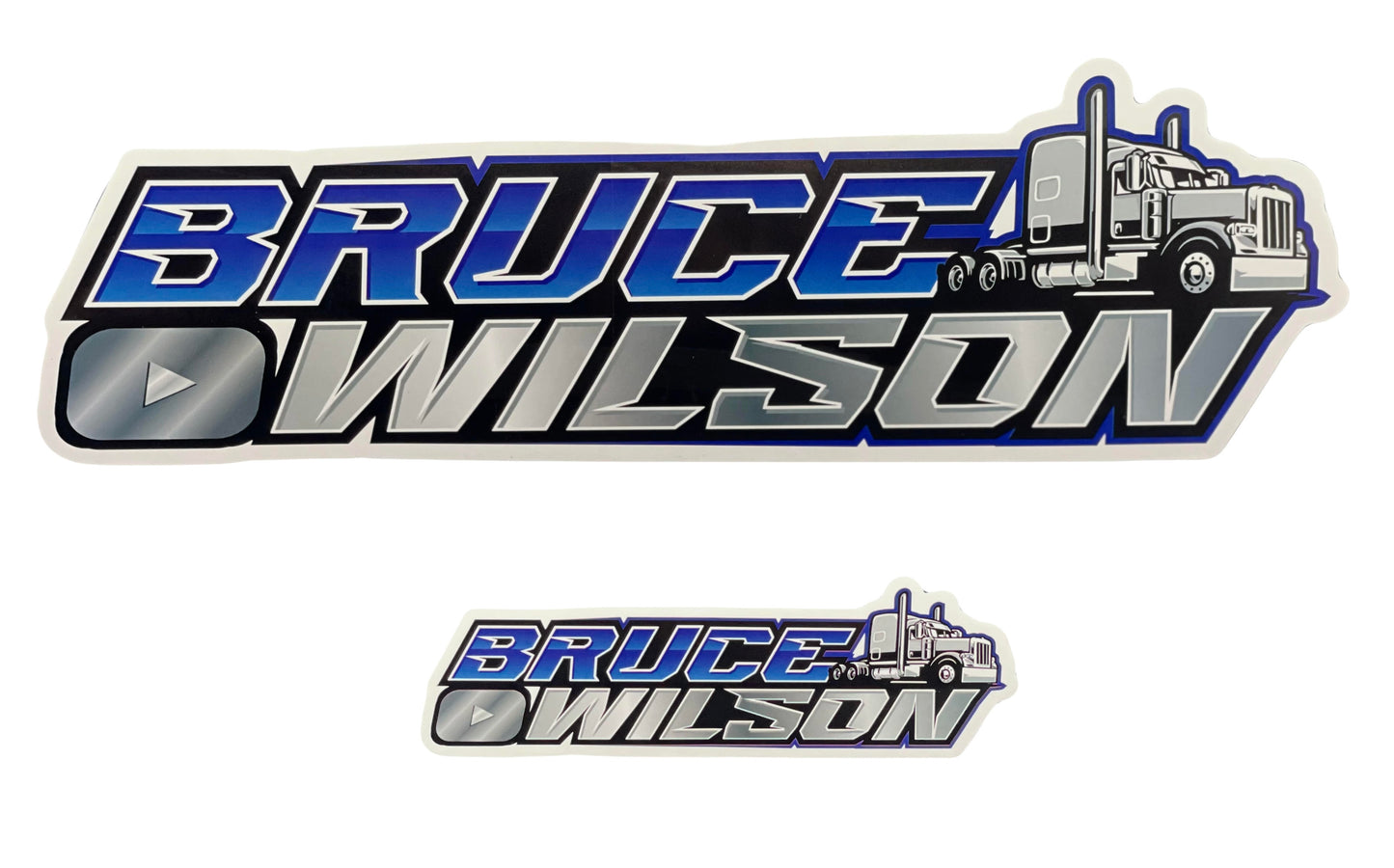 "Bruce Wilson" Logo Sticker Small And Large