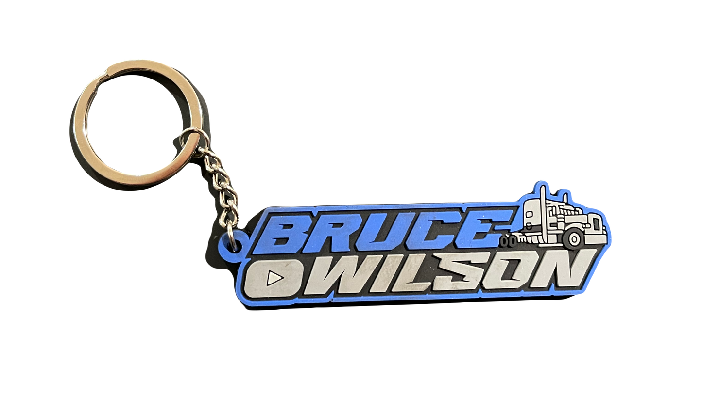 "Bruce Wilson" Rubber Logo Key Chain