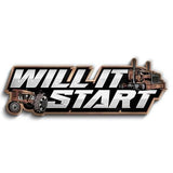 "WILL IT START" Logo Sticker 5in