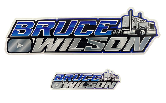 "Bruce Wilson" Logo Sticker Small And Large